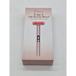 Fxtiaa 7-in-1 LED Beauty Wand Facial Rejuvenation Tool Light Therapy At Home